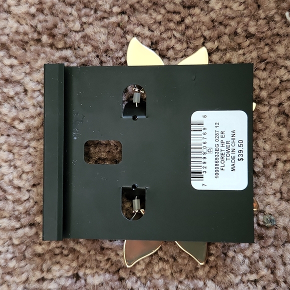 Alfani Gold-Tone Flower Hoop Earrings - Picture 3 of 4